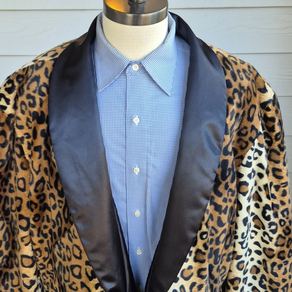 NINE DEEP Leopard Print Costume Sz 4XL Mens Sport Coat Blazer Dinner‎ Jacket